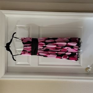 Pink and black dress